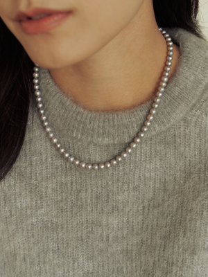 Grey Freshwater Pearl Necklace_NZ1195