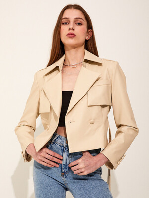 Smith Leather Jacket [Ivory]