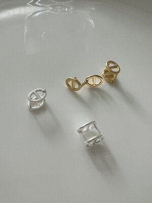[925silver] C earring (2color)