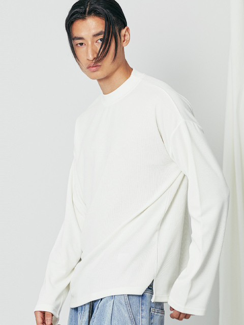 니트,니트 - 에스에스와이 (S SY) - half neck essential long sleeve ivory