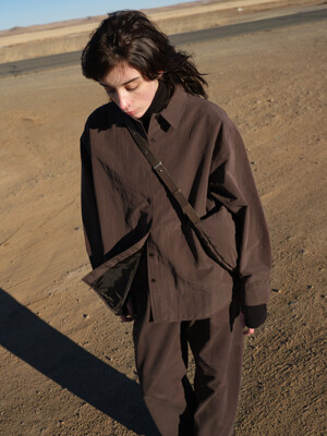 padded shirt (smoke brown)