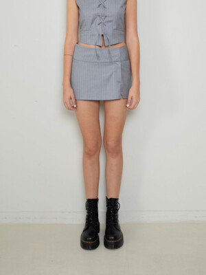 Hailey slit skirt (grey)