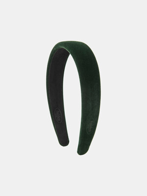 emboss logo velvet hairband (H003_green)