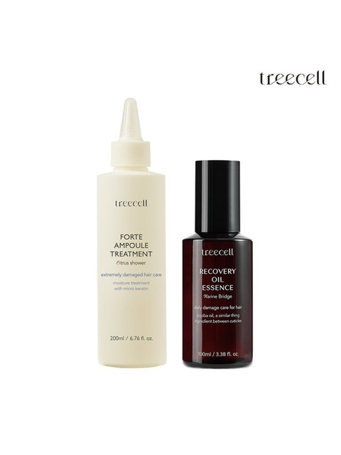 헤어케어 - 트리셀 (treecell) - [영양케어SET] 포르테 앰플 트리트먼트 200ml + 리커버리 오일 에센스 100ml(AD)