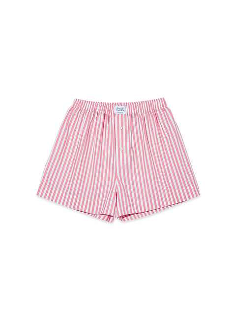 라운지웨어,라운지웨어 - 스내피커들 (SnappyCuddle) - Steady Stripe Shorts (Flamingo Pink)