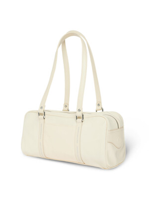 line boston bag (라인보스턴백) - glossy Ivory