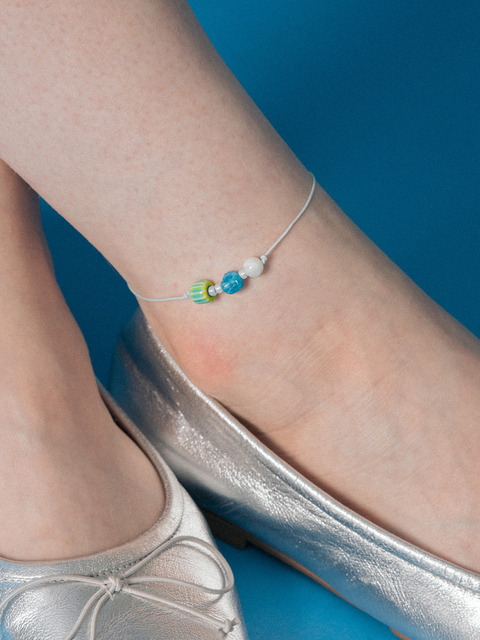 주얼리 - 메리모티브 (MERRYMOTIVE) - Summer marine knot anklet