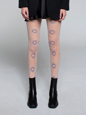 Blue heart tights