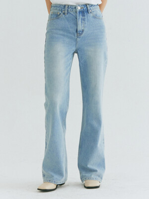 SIWA WASHING SEMI WIDE DENIM [BLUE]