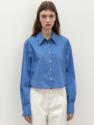 crunch cropped shirt (blue)