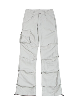 PINTUCK CARGO PANTS_Gray Beige