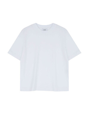 [SS24] EMBROIDERED HALF SLEEVED TEE SHIRT (WHITE)