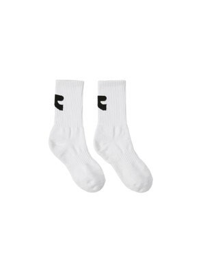 RR LOGO MID SOCKS - WHITE