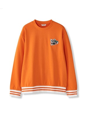 와펜 포인트 맨투맨 티셔츠 (오렌지)