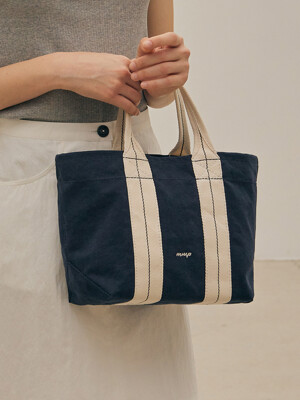 STITCH CANVAS BAG (S)_NAVY