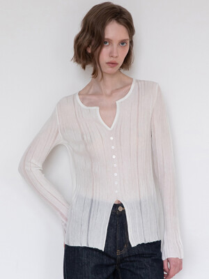 See-through knit _ Ivory