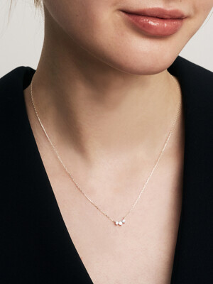 [sv925] brilliant triple cubic necklace