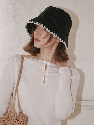 Triangle Stitch Bucket Hat (3 Colors)