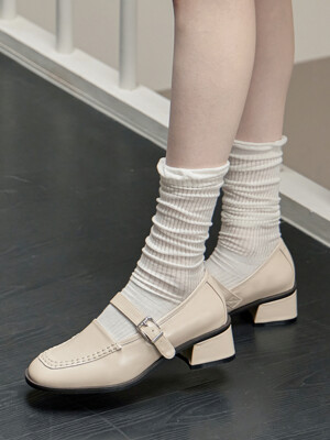 [단독]Berea 베레아 메리제인 플랫폼 로퍼 힐 청키 L323_3colors_4.5cm