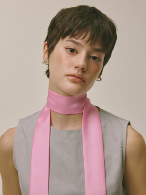 Long tie Scarf Pink