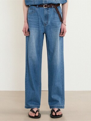 Lot.872s Semi-Wide Summer Denim Pants (Washed Blue) TNPA5E201B3