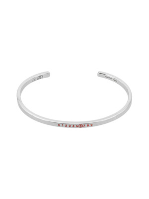 메종마르지엘라 SM7UY0054 P7351 969 MM6 인그레이빙 넘버링 로고 커프 3mm 팔찌