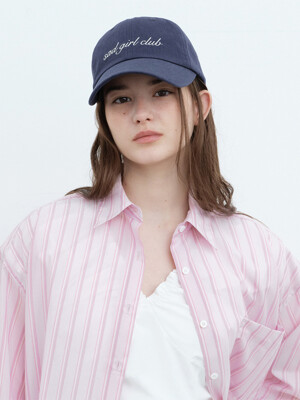 Sad Girl Club Cap-Navy