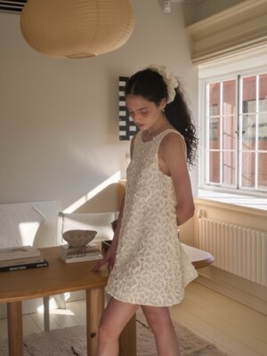 Anemone Mini Dress / Cream yellow