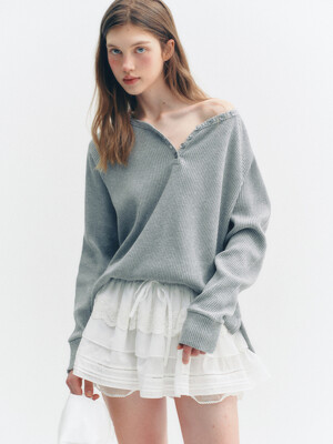 PETUNIA LACE SHEER BANDING SKIRT_TT5S506IV
