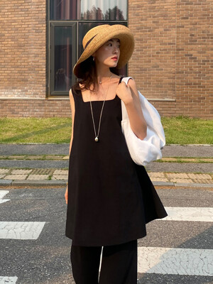 [단독] G Square Neck Mini Dress_2colors
