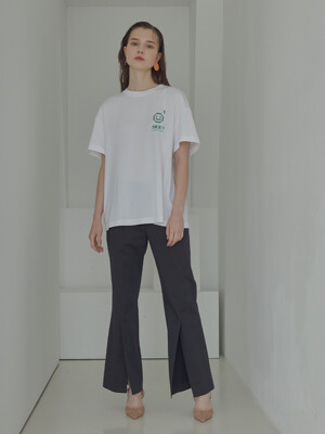 front deep slit pants