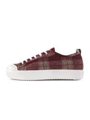 스퍼브 오리지널 체크 버건디_SUPERB ORIGINAL CHECK BURGUNDY_JD07