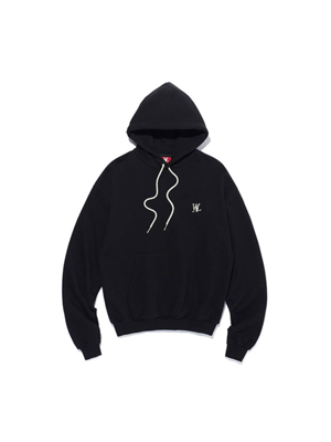 Overdyed set up hoodie - BLACK