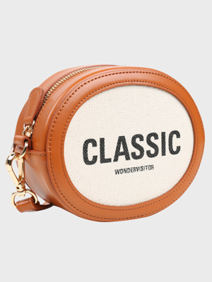 Classic oval mini cross bag [Brown]