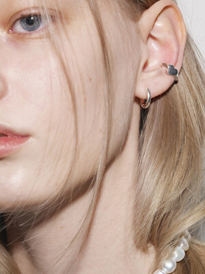 [단독]Baby Heart Ear Cuff + Basic hoop earrings