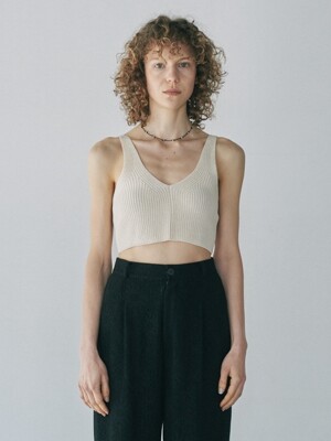 TIE UP KNIT TOP (beige)