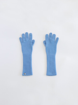 WOOL KNIT GLOVE (BABY BLUE)