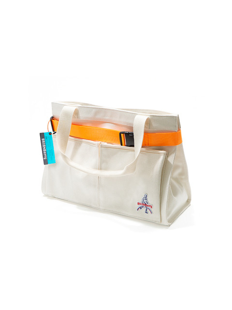 에코/캔버스백,에코/캔버스백 - 브라이언베리 (Brianberry) - STRAP TOTE BAG_WHITE