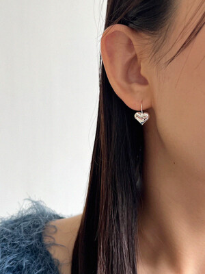 [단독][silver925] mini heart hook earring (2color)