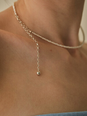 Mix chain Necklace (Pearl)