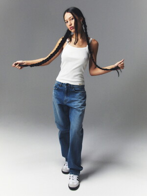 93 MID-RISE LOOSE FIT JEANS (BLUE)