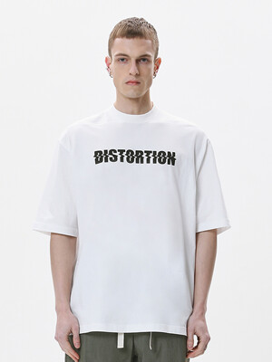 DISTORTION 레터링 오버 티셔츠 (오프화이트)_ PD1TS1818