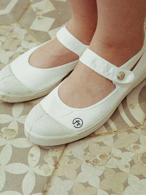 [X BENSIMON] Mary Jane Logo Shoes