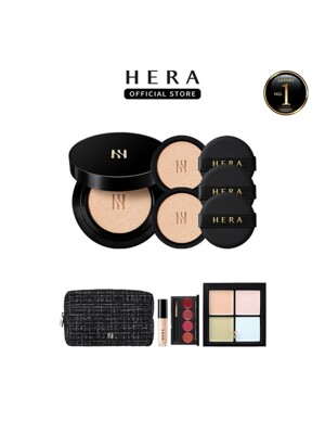 블랙 쿠션 디럭스 (본품15g+리필15g*2ea)+코렉팅팔레트+블랙파우치+컨실러 미니