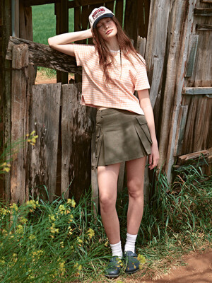 COLOSSEUM Cargo mini skirt (Khaki)