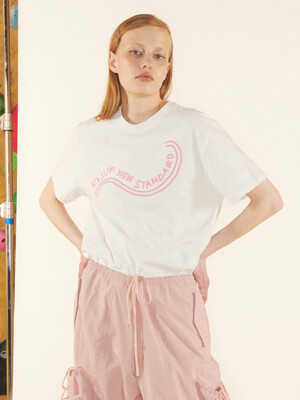 New Standard T-shirt UNISEX White Pink