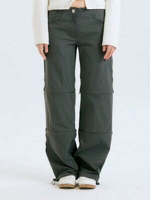 3 PARTS UTILITY PANTS / DARK GRAY