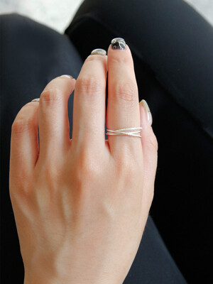 3 Ring Twisted Silver Daily Ring R0659