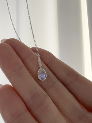 [925silver] Small moonstone necklace