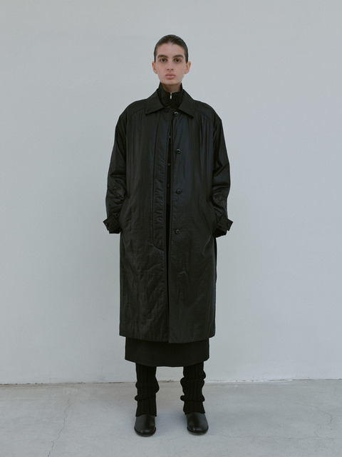 아우터 - 모이아 (MOIA) - wind trench coat (black)